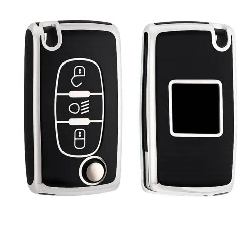 TPU Sleutelhoesje voor Citroën zwart D3B