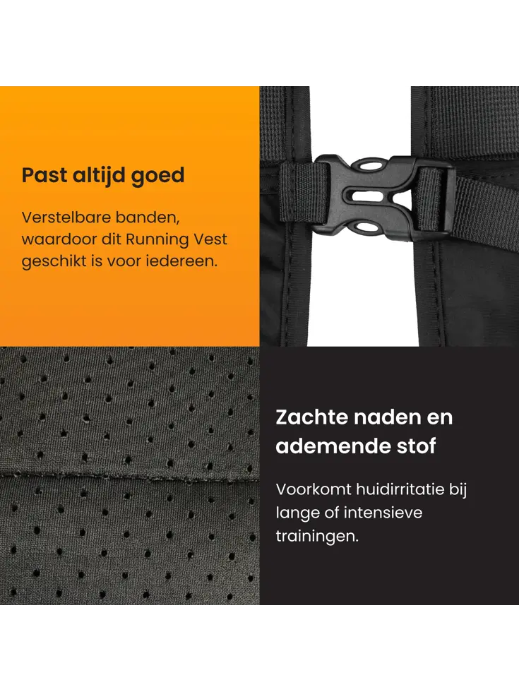 Hardloopvest met Opbergvakjes - Running vest