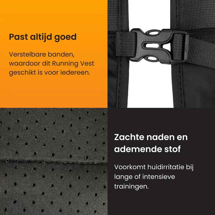 Hardloopvest met Waterzak en Opbergvakjes