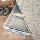 Q-line - Rollerbox - 60L transparant/grijs