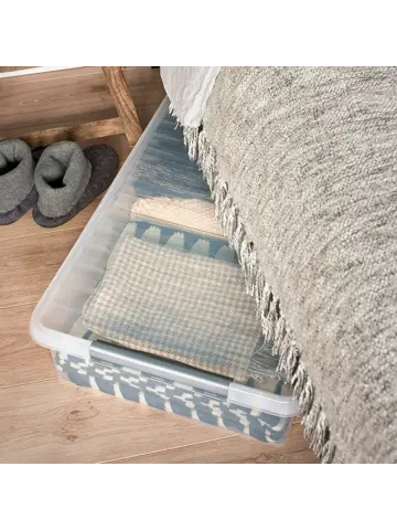 Q-line - Rollerbox - 60L transparant/grijs