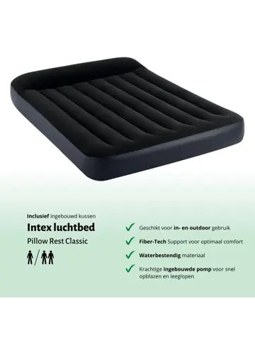 Luchtbed - Intex Rest - 2P - 137x191 + Pomp