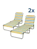 Ligbed 2x - Aluminium - Opvouwbaar -