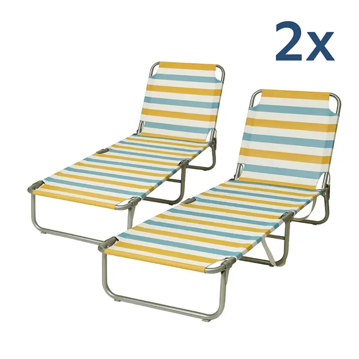 Ligbed 2x - Aluminium - Opvouwbaar -