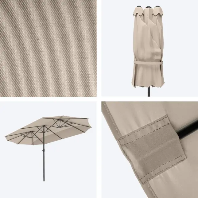 LifeGoods Dubbele Parasol – 270x460cm