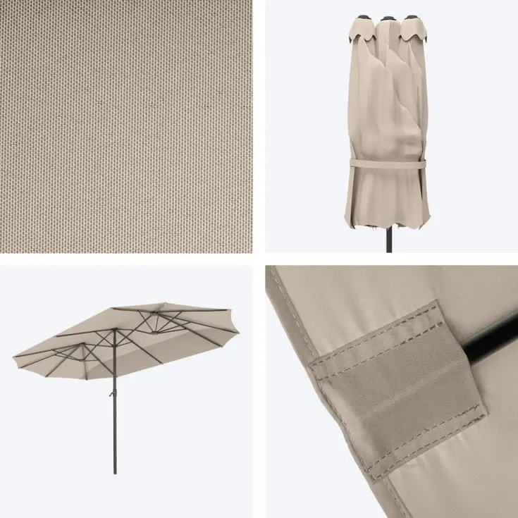 LifeGoods Dubbele Parasol – 270x460cm