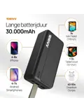 Powerbank 30000 mAh - 22.5W Snellader
