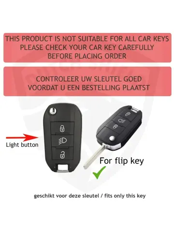 TPU Sleutelhoesje voor Peugeot goud A3B