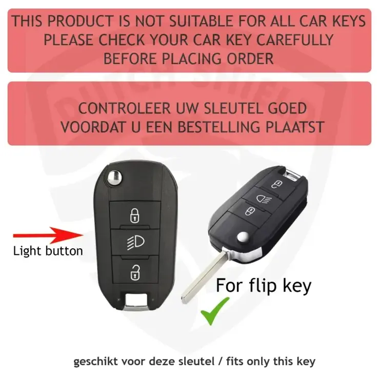 TPU Sleutelhoesje voor Peugeot zwart A3B