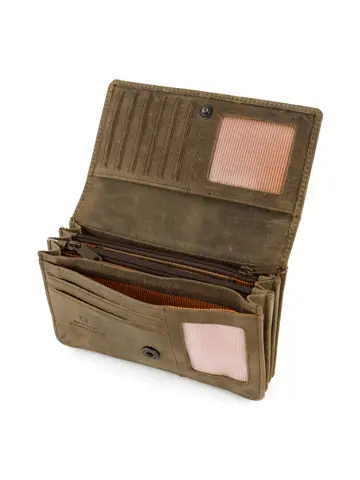 Nature - Dames portemonnee - Leer - 2 ritsvakken