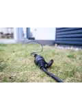 Hoogwaardige rubberen verlengkabel 25 meter zwart