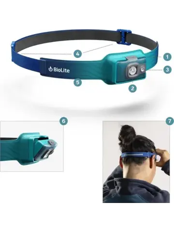 BioLite 325 - Hoofdlamp grijs