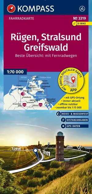 Fietskaart FK 3319 Rügen - Stralsund