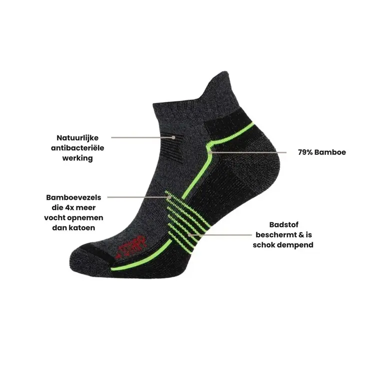Active Bamboe Sneaker - Wandelsokken
