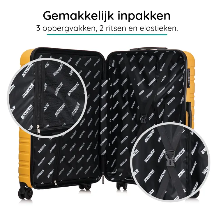 Reiskoffer L ABS 95L met TSA-slot en 360° wielen