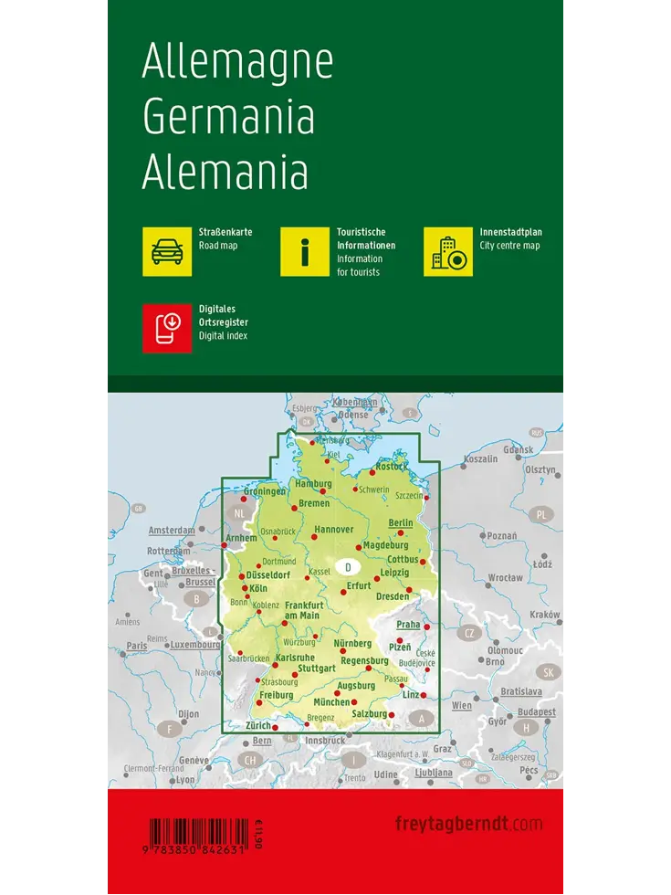 Wegenkaart Duitsland 1:700.000
