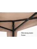 Easy Up Partytent 3x3 m Taupe - Stalen Frame