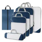 Compressie Packing Cubes – 6 stuks – N Blauw