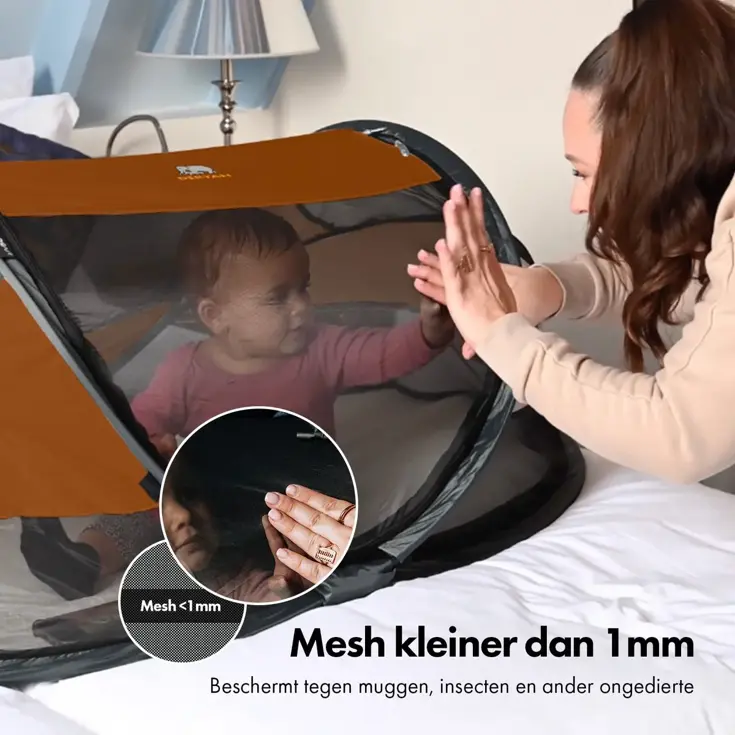 Baby luxe campingbedje - Zelfopblaasbare matras
