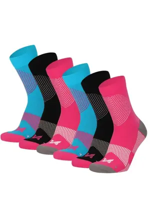 6 paar - Quarter Compressiesokken