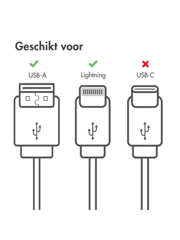 Lightning naar USB kabel 1,5 meter