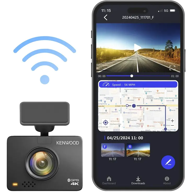 DRV-A610W 4K Wifi GPS dashcam