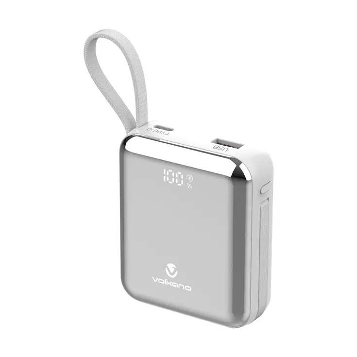 Powerbank 10.000 mAh met ingebouwde kabels