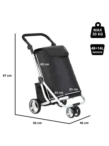 3 Wheel Boodschappenwagen 62L