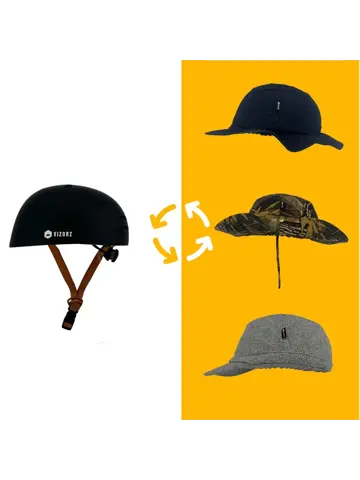 Vizorz SwitchCap fietshelm - Brown base cap