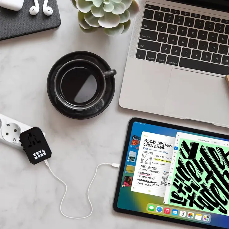 Wereldstekker Universeel – USB C/A