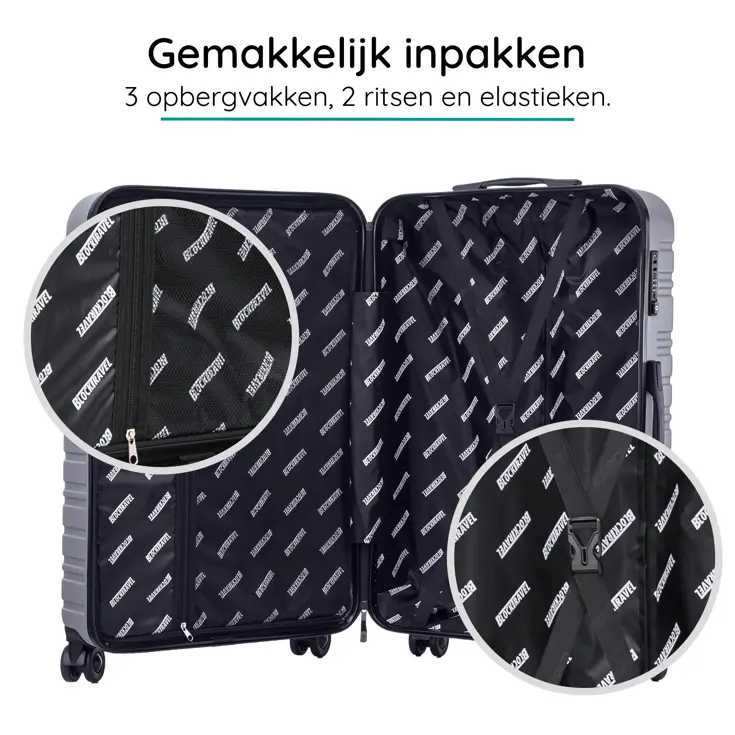 Reiskoffer M ABS 74L met TSA-slot en 360° wielen