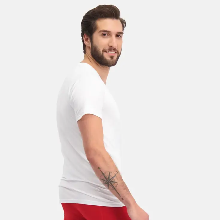 VELO - 2 V-hals T-shirts Bamboo Basics