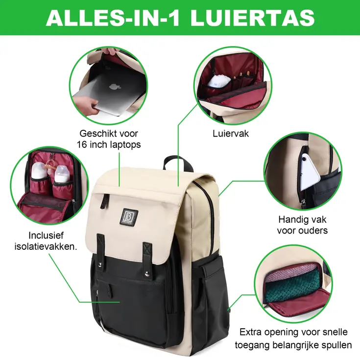 Luiertas Rugzak - Thermosfles