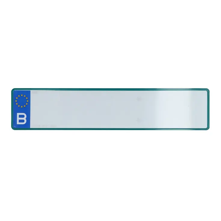 Langwerpige blanco kentekenplaat België 52x11cm