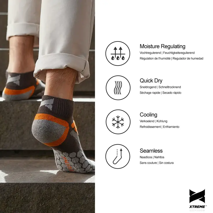 6 paar - Quarter Wandelsokken