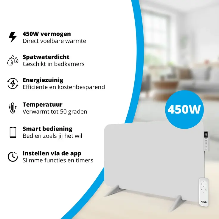 Slimme Infrarood Verwarming 450W - Wit