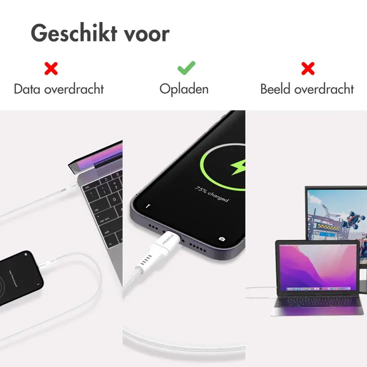 imoshion Lightning naar USB-C kabel 0,5 meter