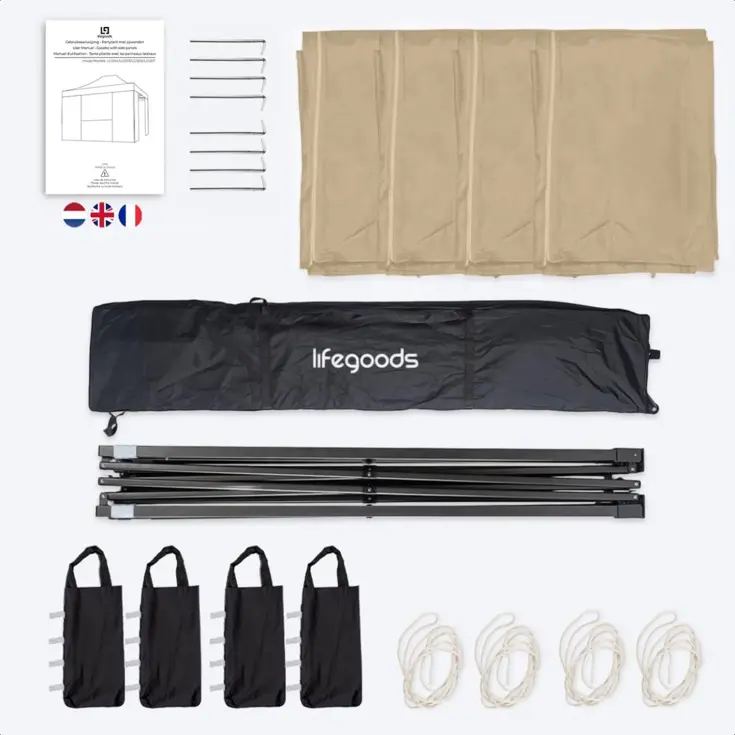 Partytent – 3x4.5 m – Beige