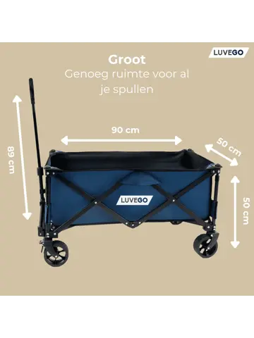 Luvego - Opvouwbare Bolderkar - 100KG