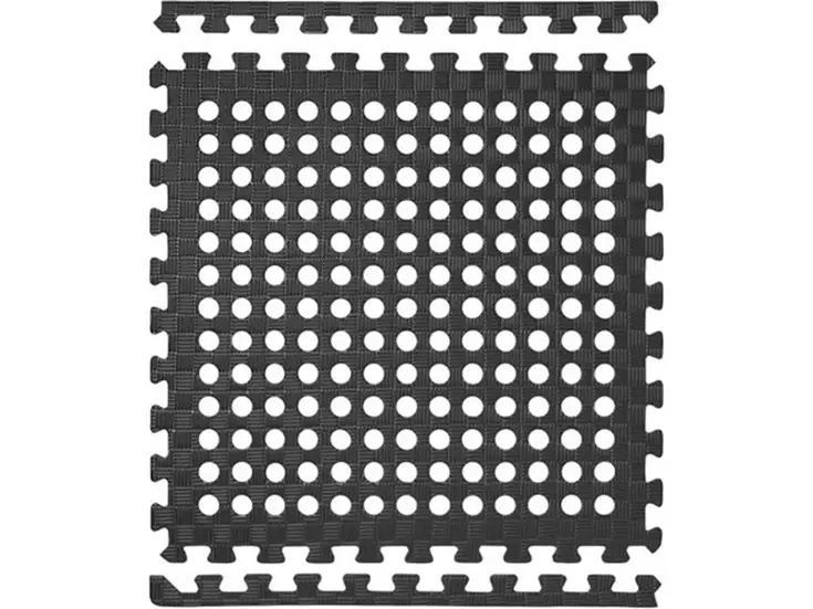 Tenttapijttegels - zwart - 8 stuks