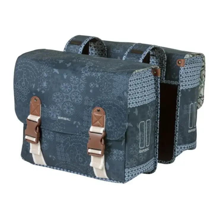 Basil fietstas dubbel Boheme forest green 35L