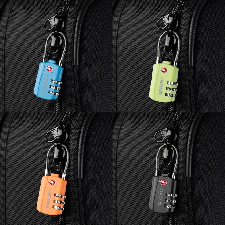 Travelnet TSA Reisslot met Cijfercode Set van 4