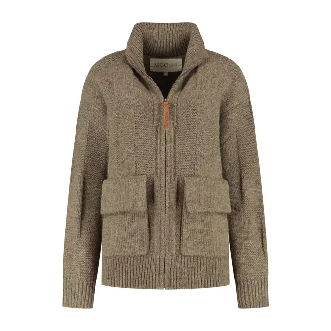 MGO Tamar Dames - Outdoorvest - Grof gebreid
