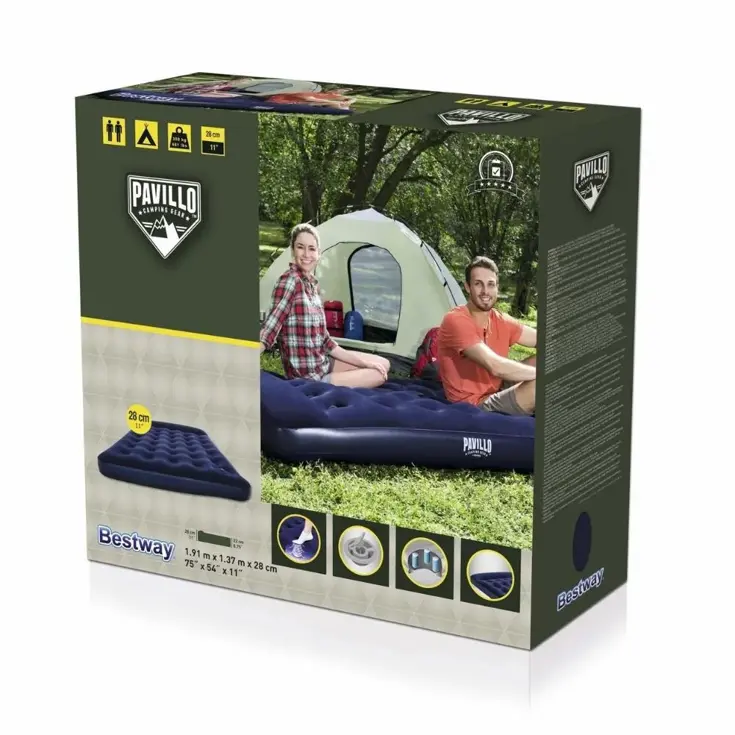 Luchtbed - Bestway - 2P - 152x203 cm + pomp