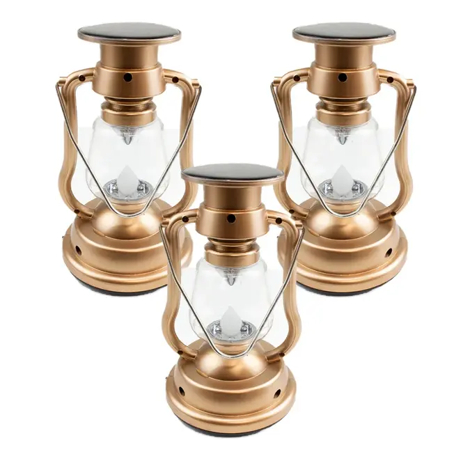 RexTech Solar lantaarn Oil - Set van 3