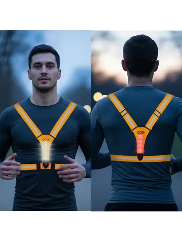 Hardloopvest met verlichting oplaadbaar