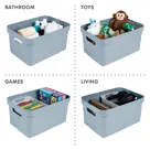 Sigma home - Opbergbox - 13L blauw - 6-delig