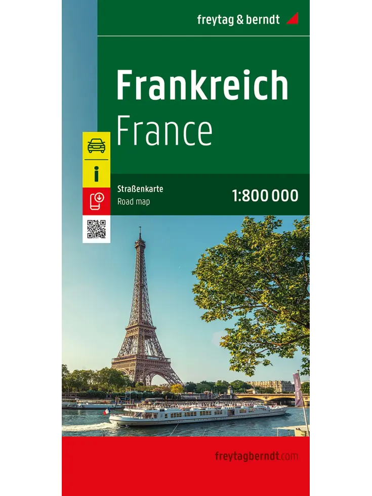 Wegenkaart Frankrijk 2-zijdig