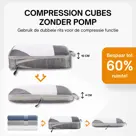 Compression Packing Cubes – 6 stuks – Zwart