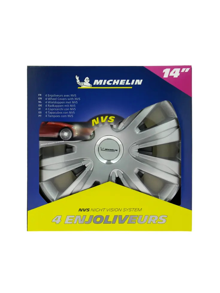 Wieldoppen - 14 inch - chroom - 4 stuks